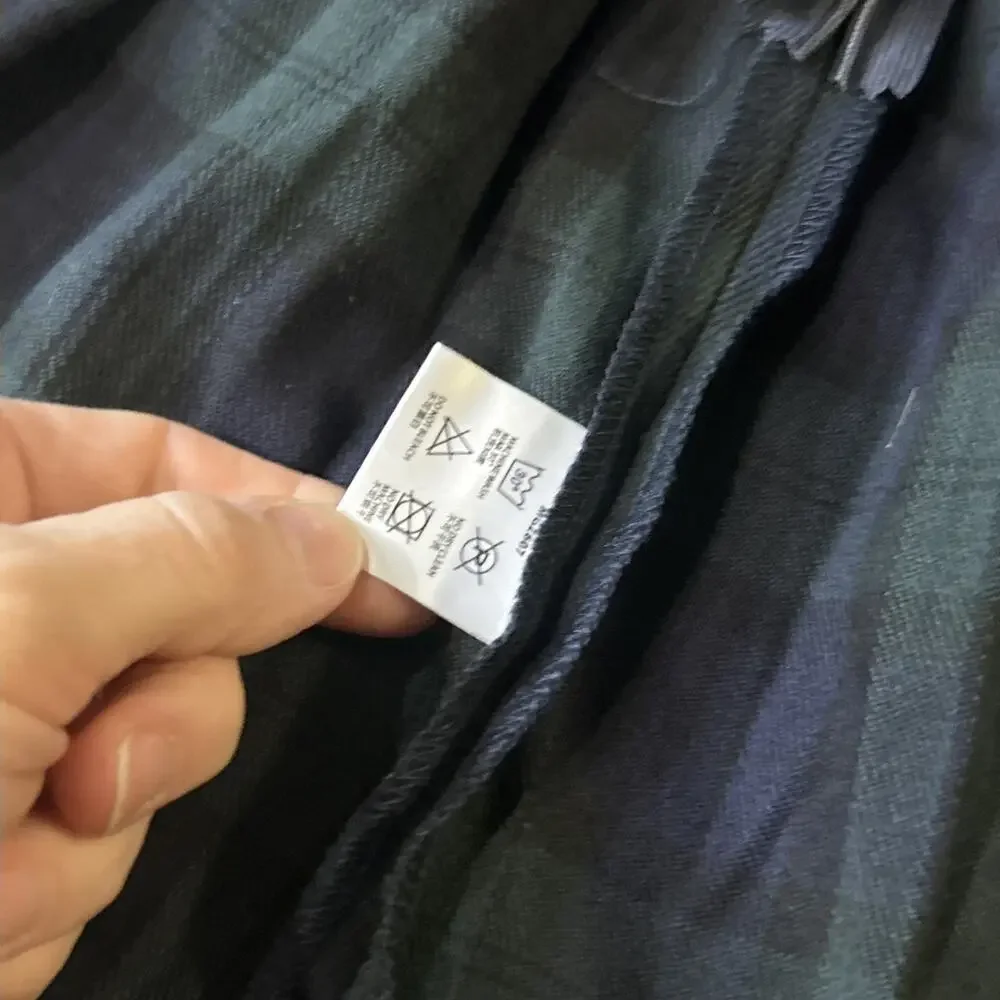 Brandy Melville Plaid Mini School Girl Skirt, One Size, Blue/Green Preppy Retro